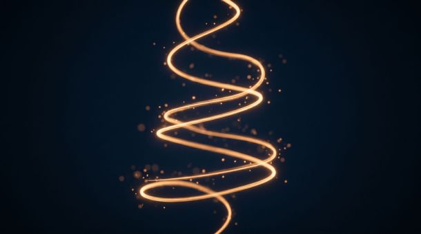 Espiral ascendente de luz ámbar sobre fondo oscuro, portada del libro Transformaciones que perduran sobre innovación educativa sostenible